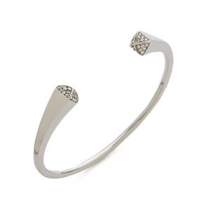 Michael Kors Silver Tone Pave stud Bangle